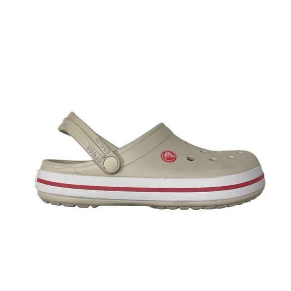 CROCS Crocband Cream and Pink Water Shoes with Ventilation Holes Size 9 women’s - Picture 4 of 8